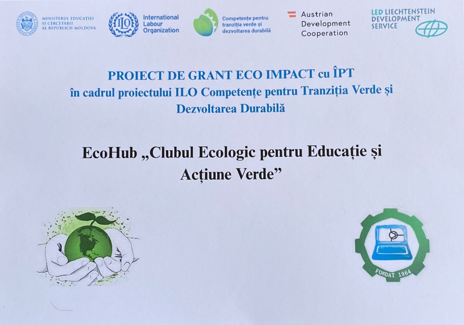 Ședința de instituire a EcoHubului Club „Ecologic pentru Educație și Acțiune Verde”